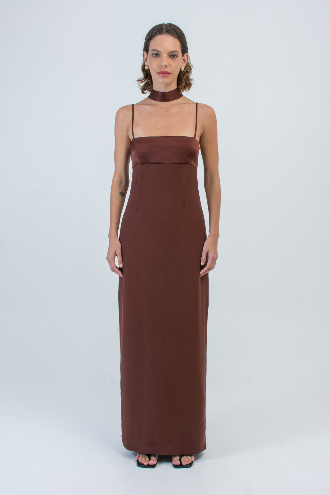 Vestido Catarina Marrom